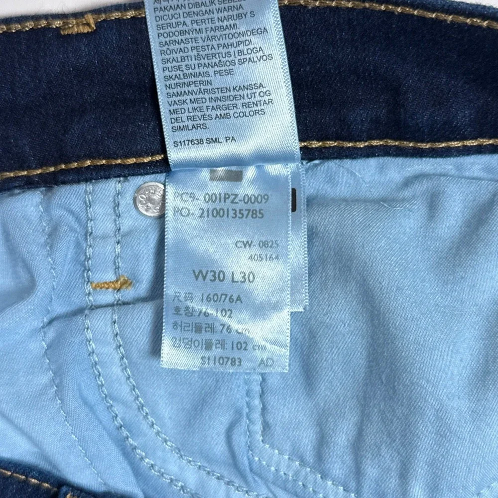 Levis Jeans Womens 30 Blue 318 Shaping Wide Leg Dark Wash High Rise Denim Retro - Picture 10 of 11